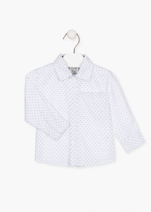 CAMISA DE COLOR BLANCO ESTAMPADA