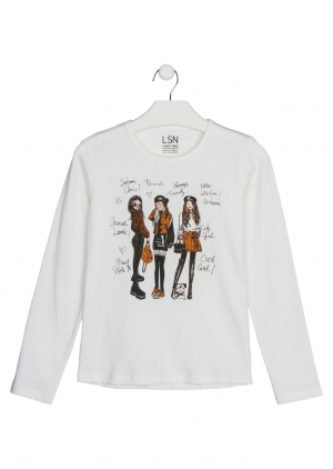 CAMISETA MANGA LARGA CON PRINTING