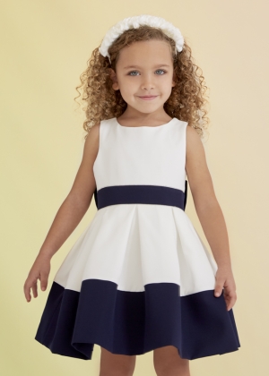 VESTIDO BICOLOR CREPE