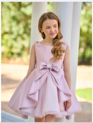 VESTIDO ROSA MIKADO
