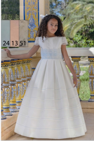 VESTIDO BLANCO Y AZUL 
